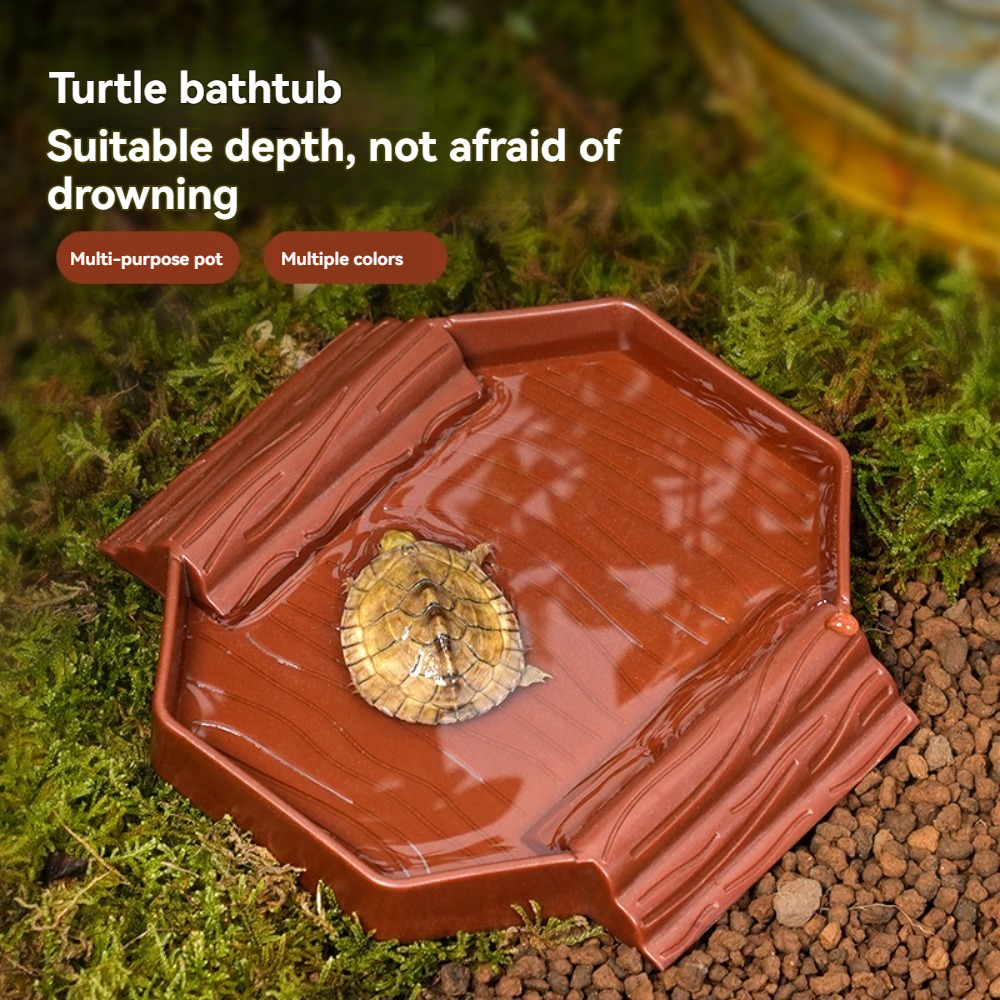 Yellow edge turtle bath basin  - Water Dish Reptile avis et prix