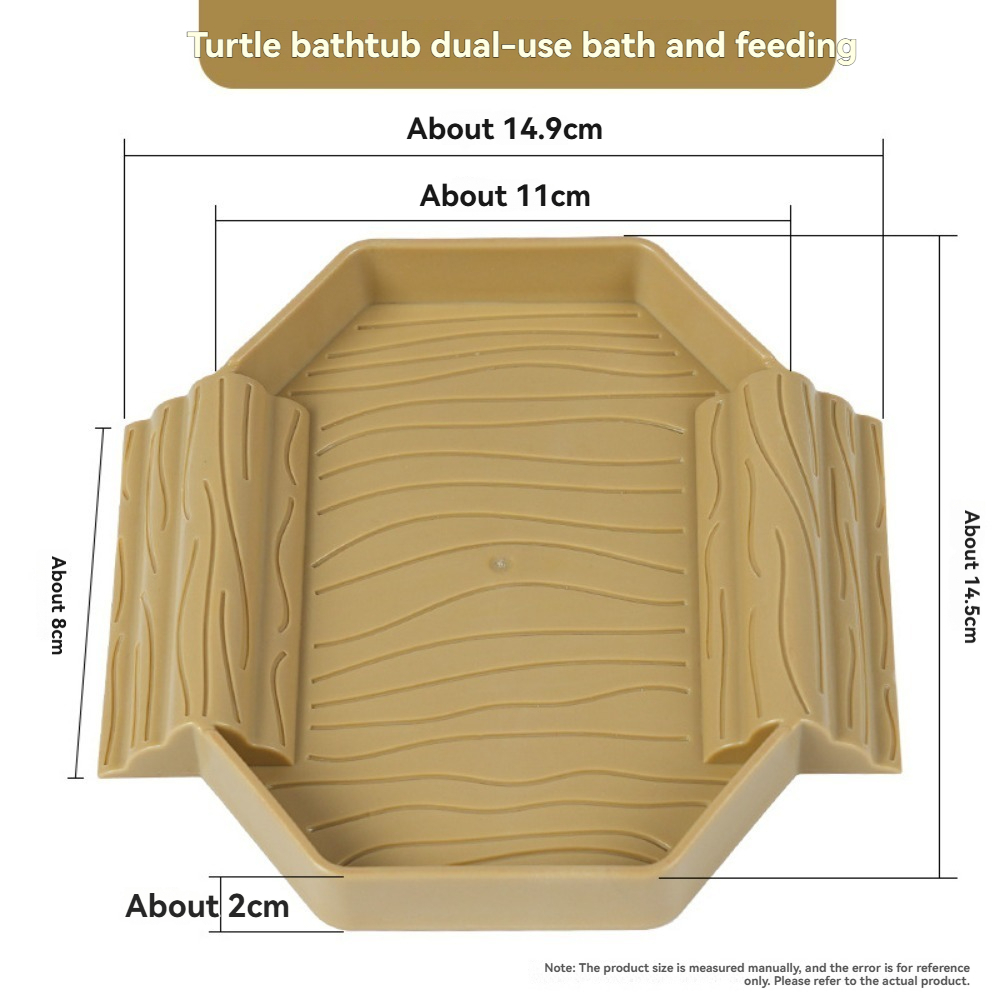 Yellow edge turtle bath basin  - Water Dish Reptile avis et prix
