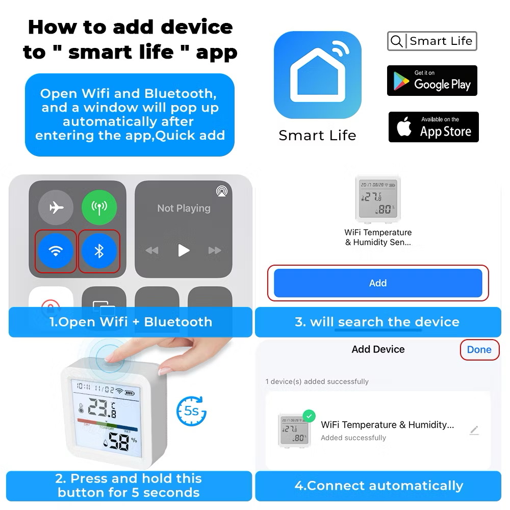 Tuya WiFi Temperature Humidity - Digital Hygrometer Probe avis et prix