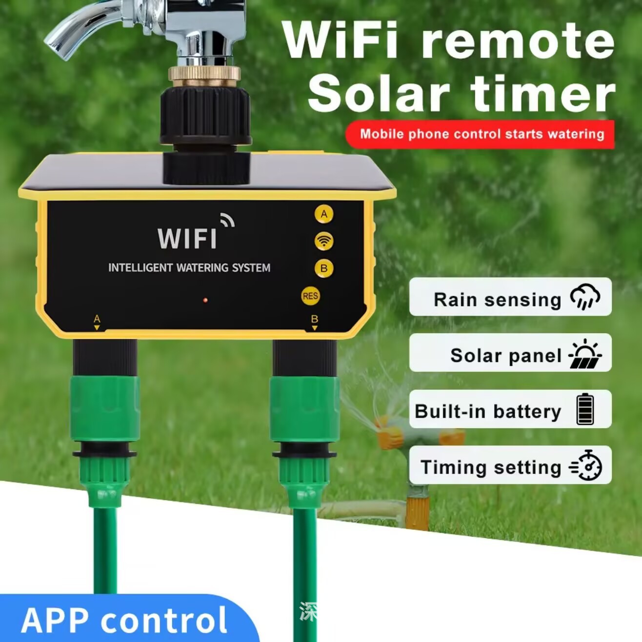 Tuya WiFi Solar Water Valve Ir - Timer Dual Outlet avis et prix