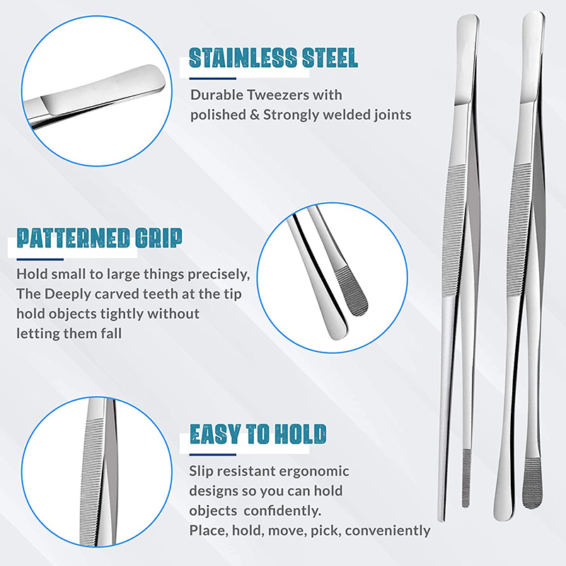 2Pcs 12-Inch Kitchen Cooking T - Feeding Tong Stainless avis et prix
