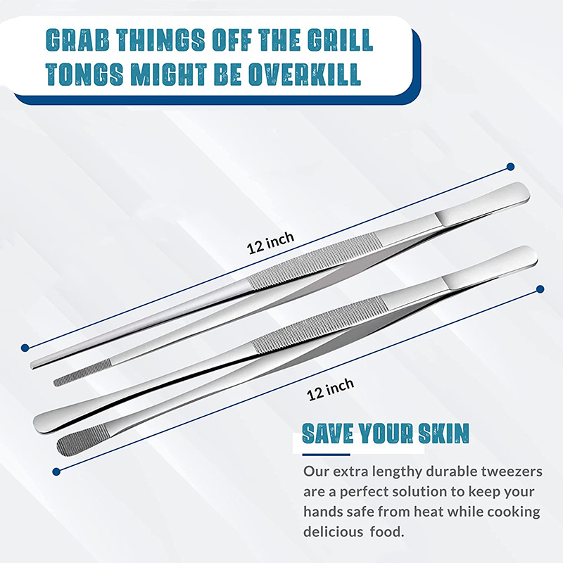 2Pcs 12-Inch Kitchen Cooking T - Feeding Tong Stainless avis et prix