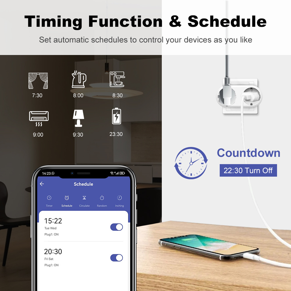 WiFi Smart Plug Dual Outlet 16 - Timer Dual Outlet avis et prix
