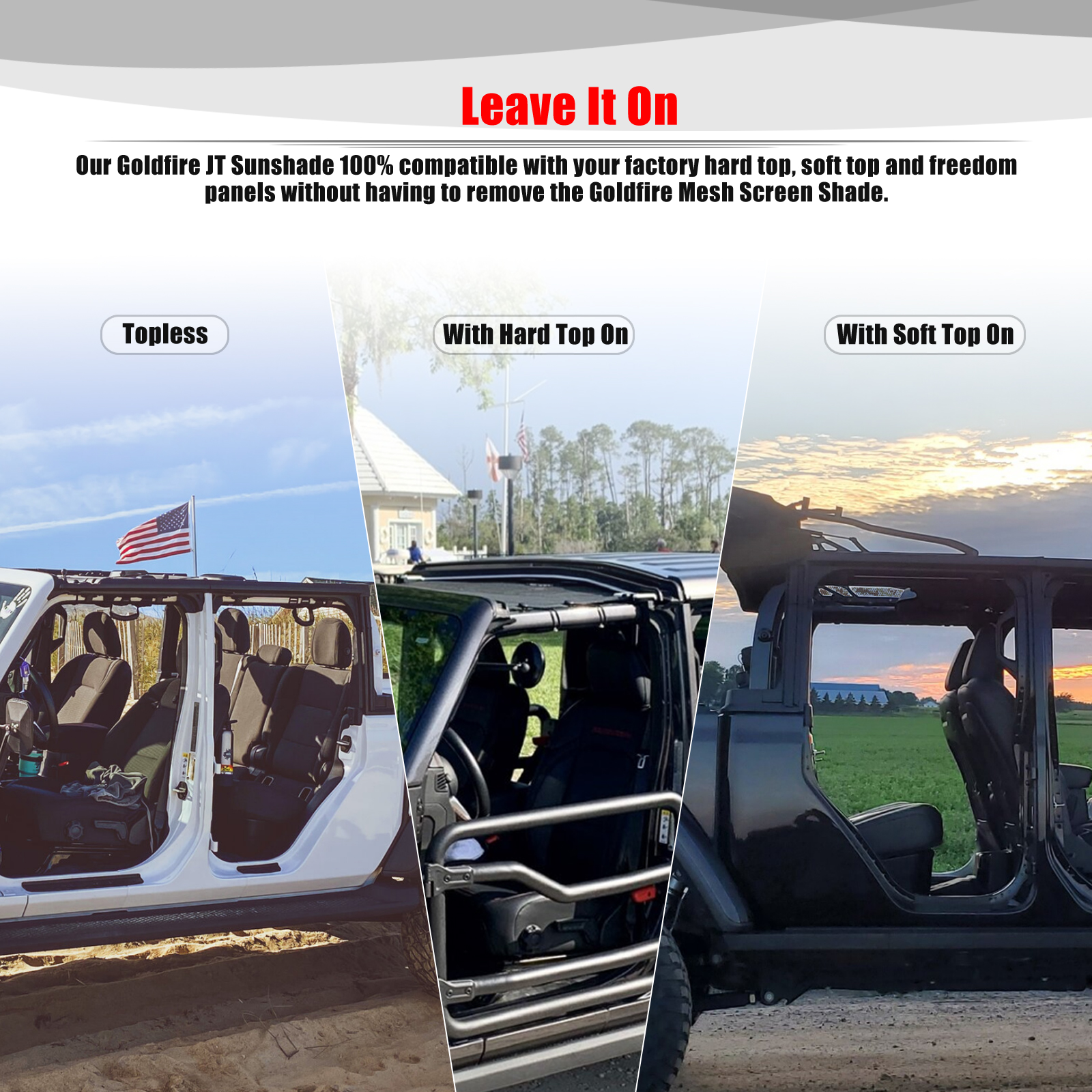 For Jeep Gladiator JT 4 Door A - Screen Top Mesh avis et prix