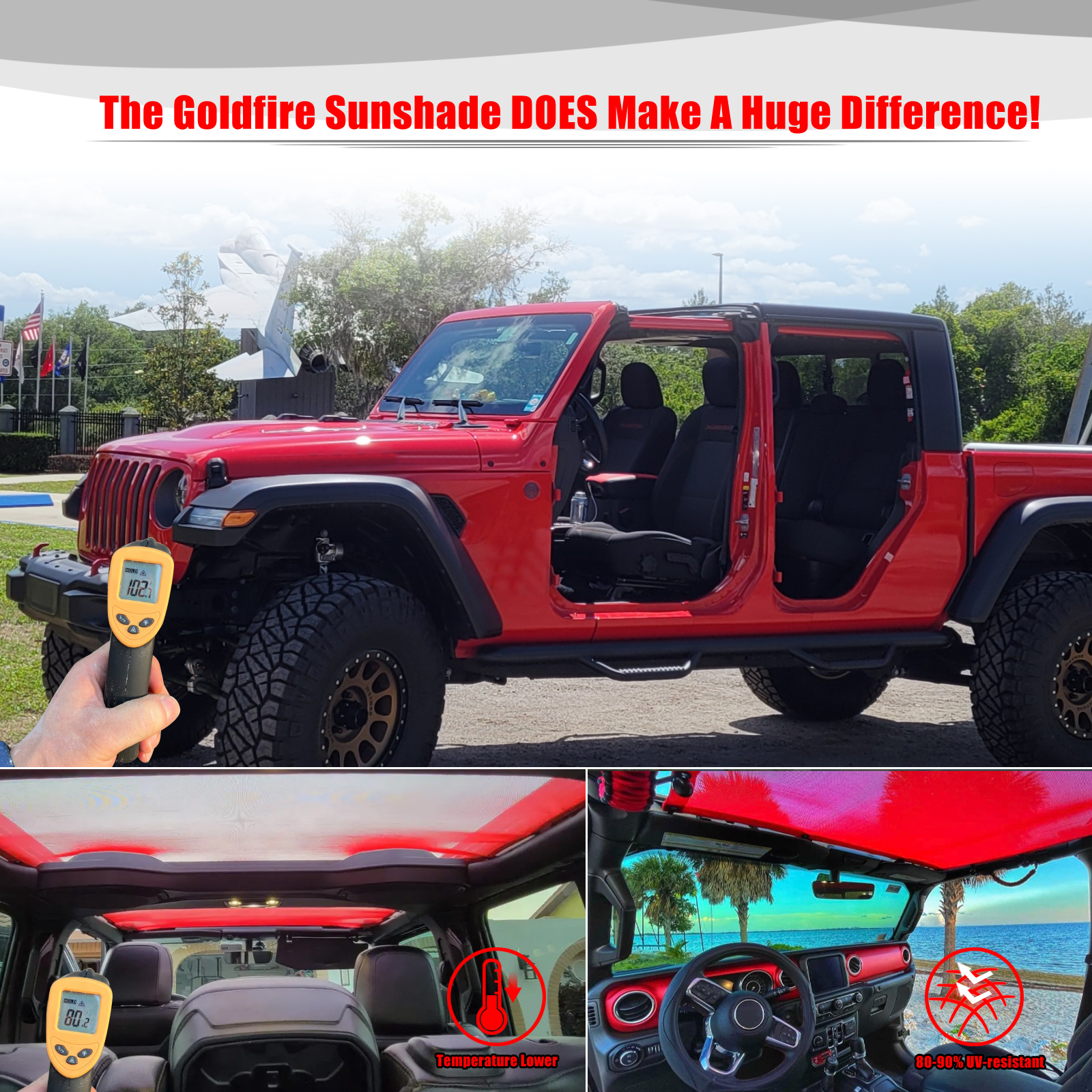 For Jeep Gladiator JT 4 Door A - Screen Top Mesh avis et prix
