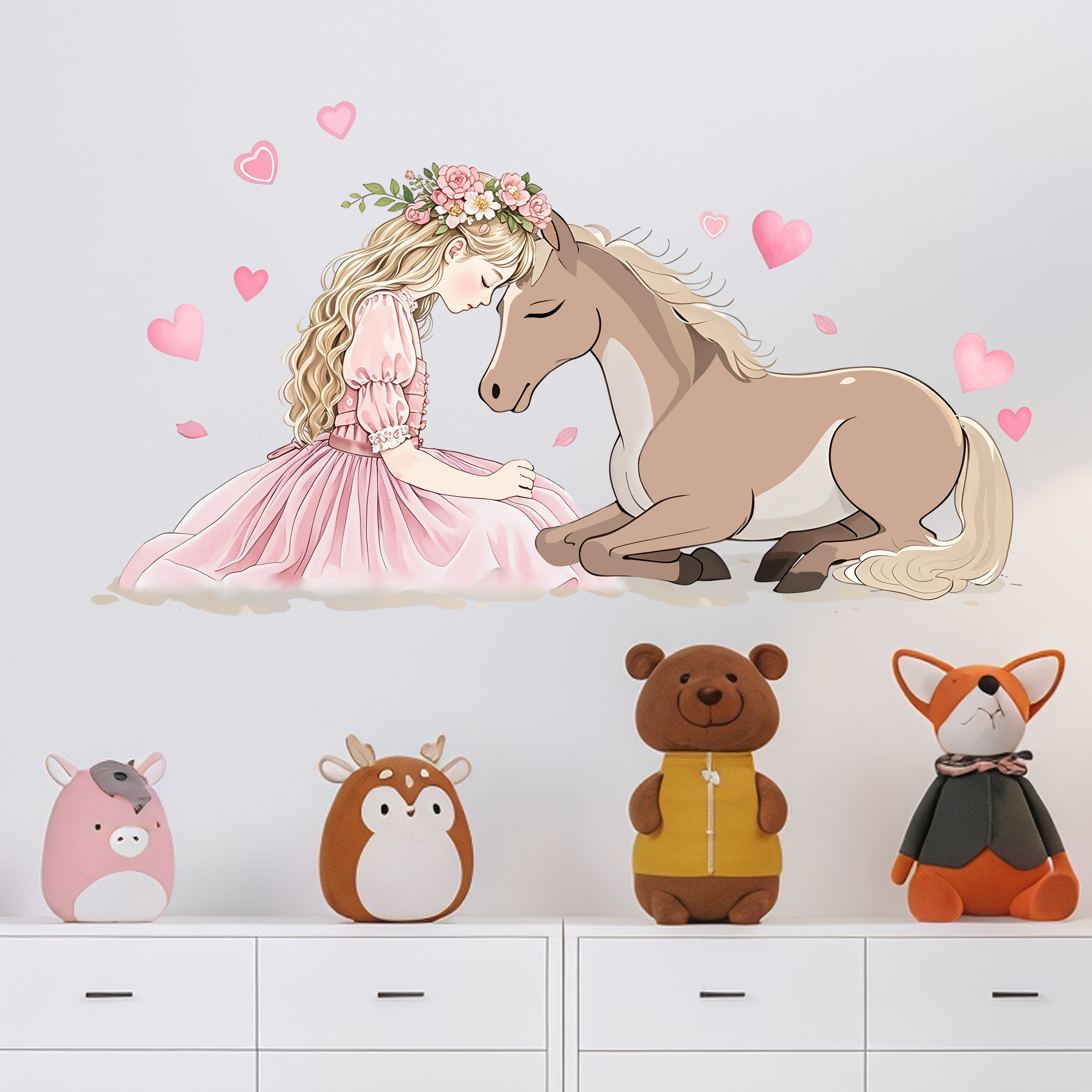 Romantic Horse Wall Stickers S - Pvc Panel Background avis et prix