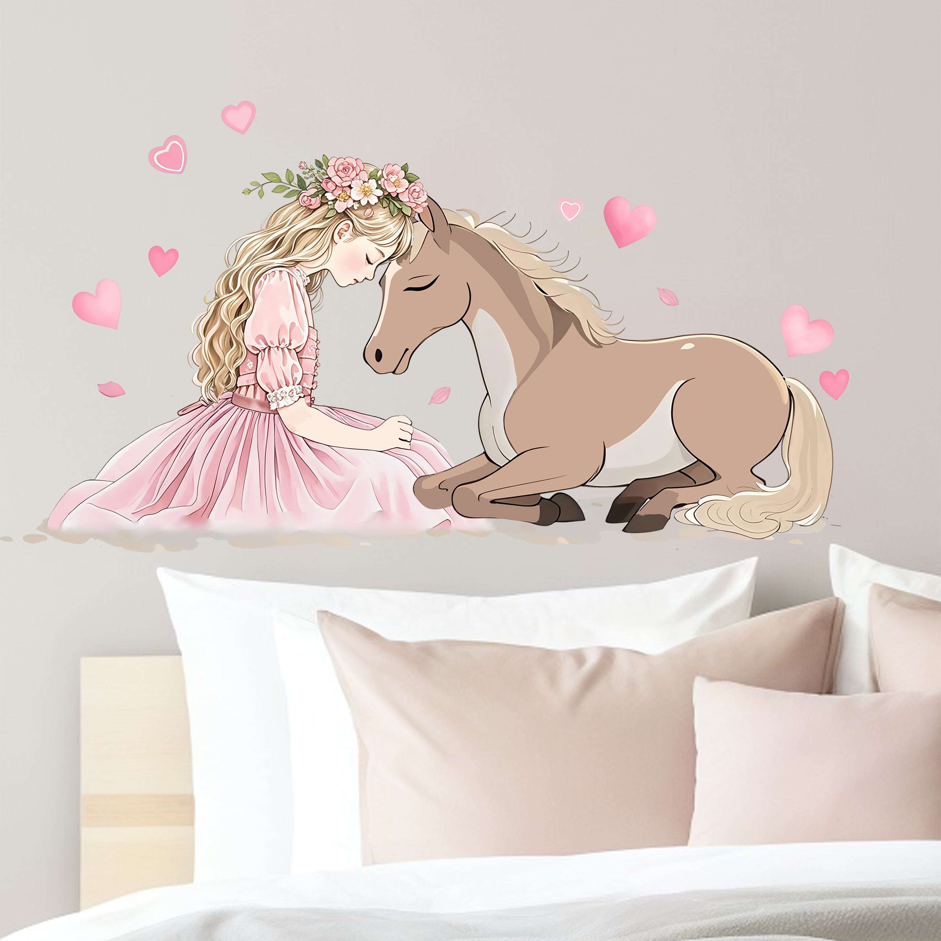 Romantic Horse Wall Stickers S - Pvc Panel Background avis et prix