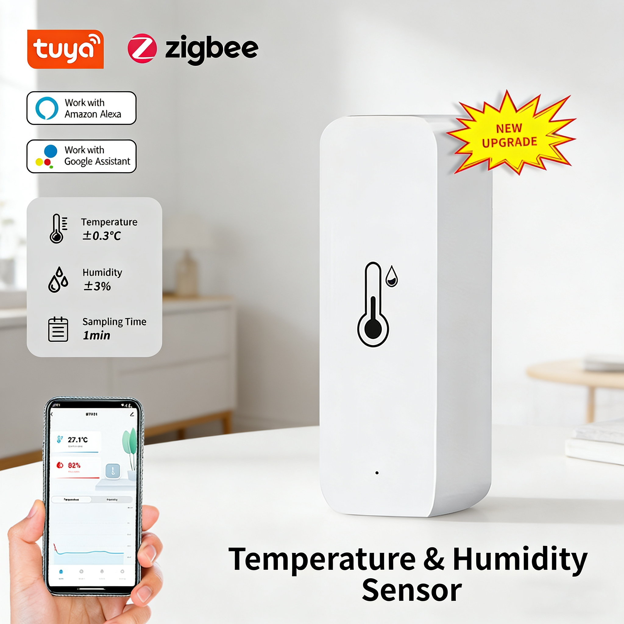 New Tuya Zigbee Smart Hygromet - Digital Hygrometer Probe avis et prix