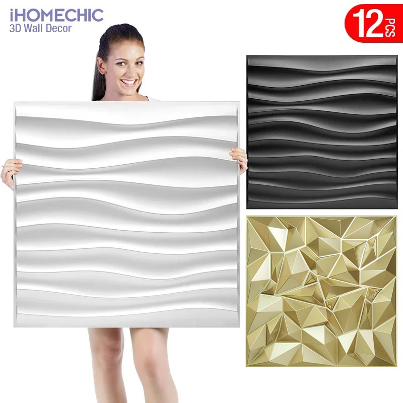 12pcs 50x50cm Champagne gold c - Pvc Panel Background avis et prix