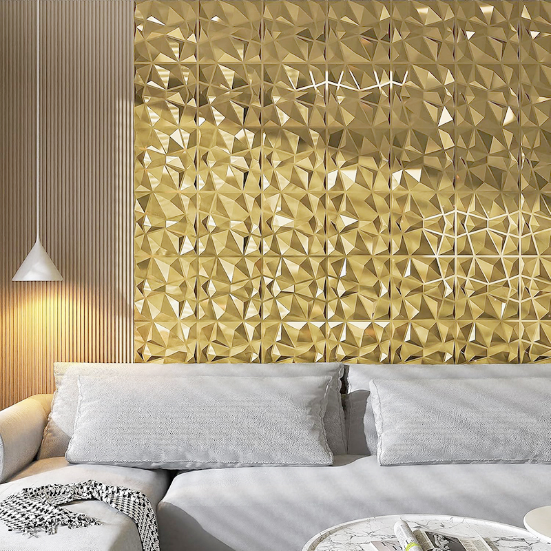 12pcs 50x50cm Champagne gold c - Pvc Panel Background avis et prix