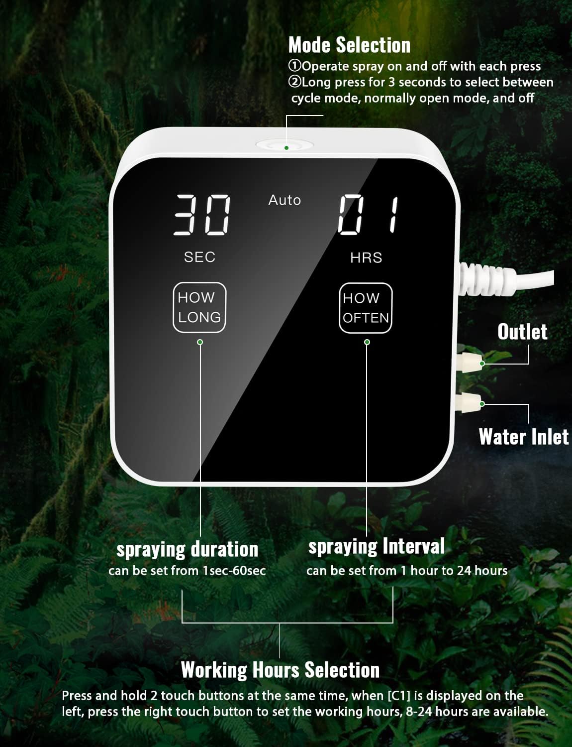 Automatic Rainforest Timing Sp - Misting Nozzle Reptile avis et prix