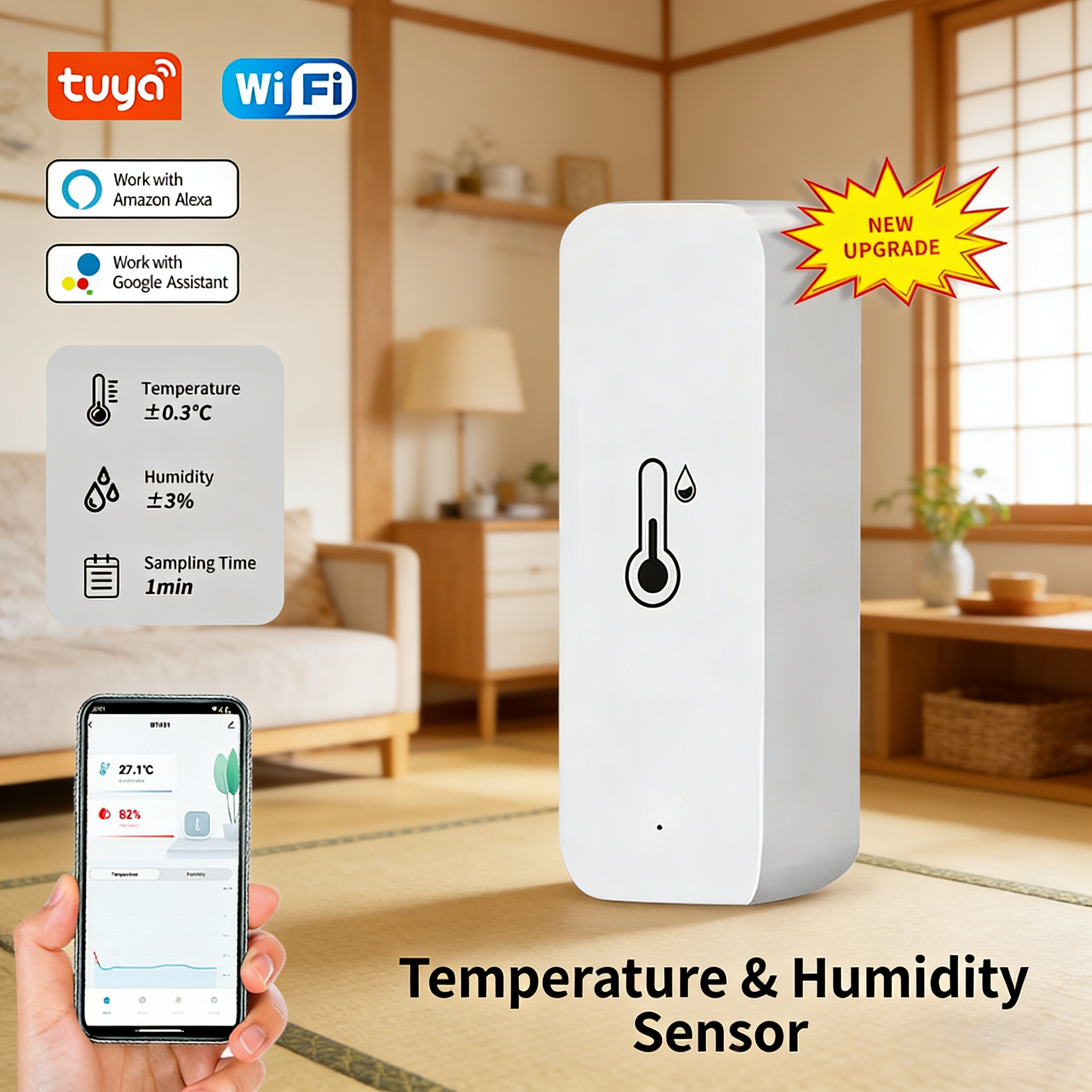 Tuya Smart WiFi Temperature Hu - Digital Hygrometer Probe avis et prix
