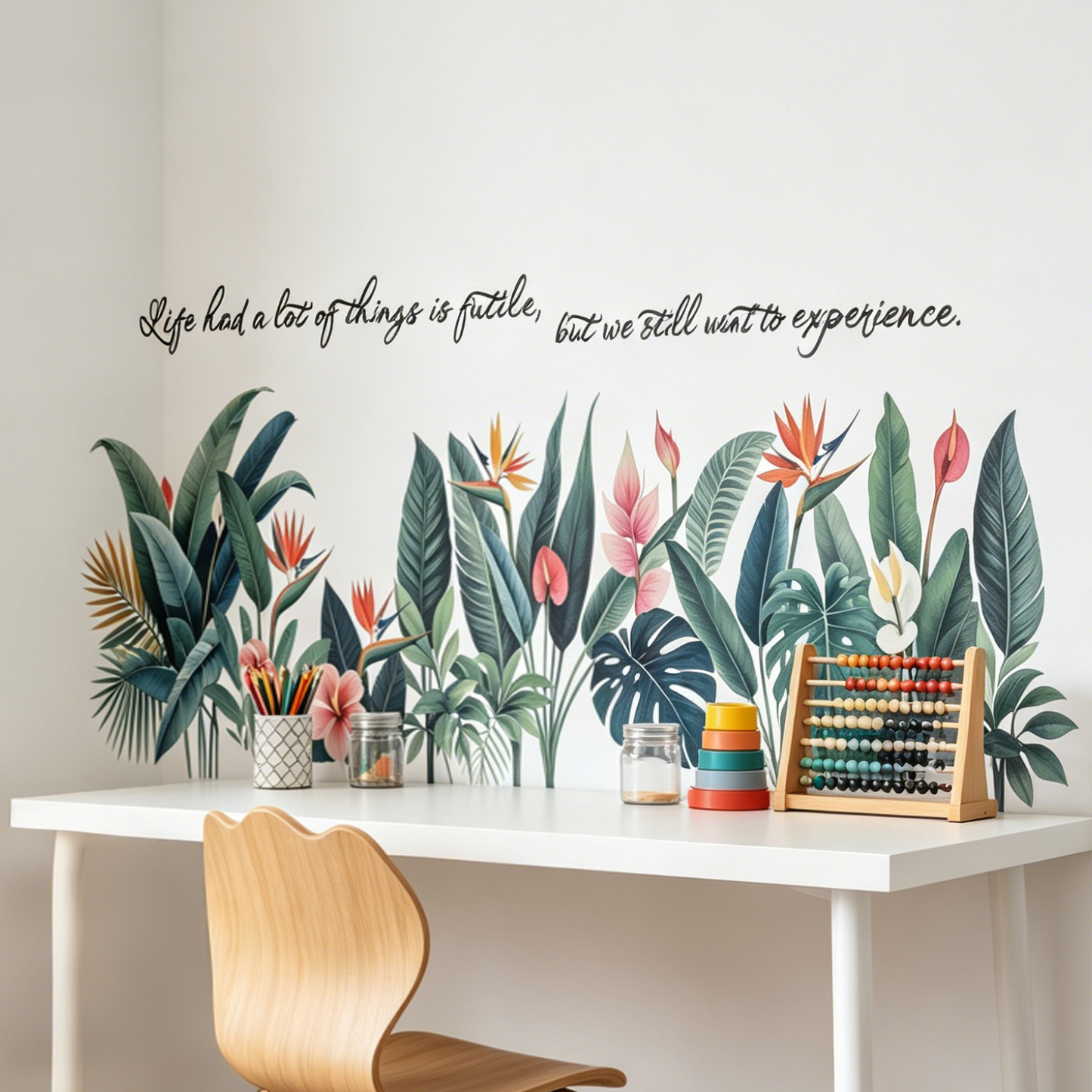 Tropical background wall stick - Pvc Panel Background avis et prix