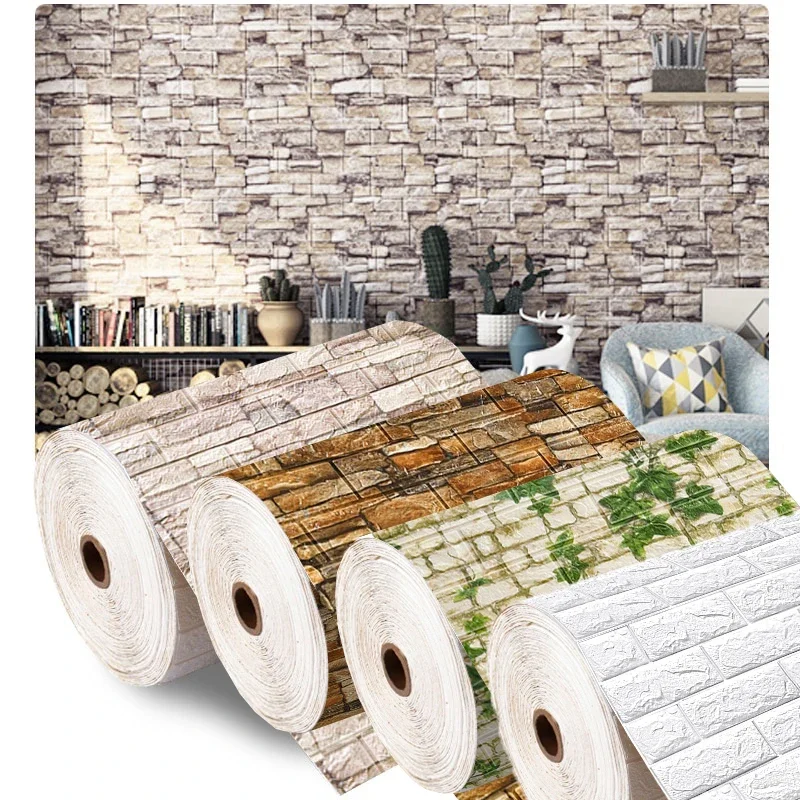 70cmx1/3/5/10M 3D Foam Brick W - Pvc Panel Background avis et prix