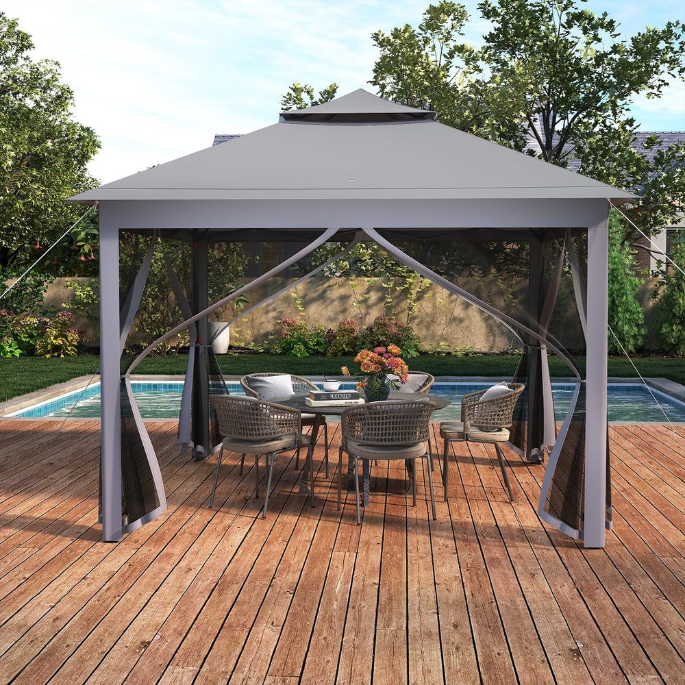 ft 11 ft Pop up Gazebo, Portab - Screen Top Mesh avis et prix