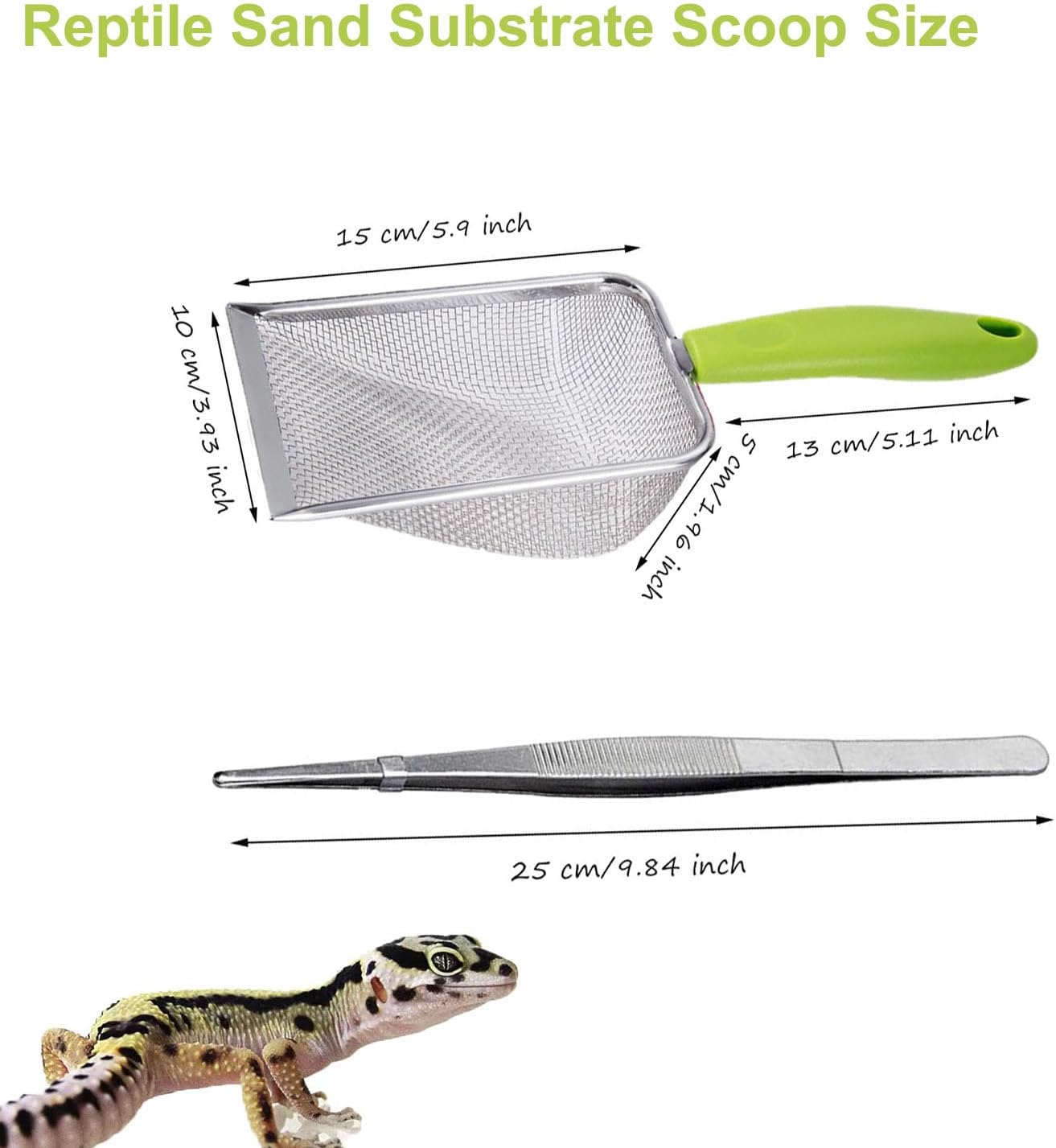 Reptile Sand Scoop Set - Fine  - Feeding Tong Stainless avis et prix