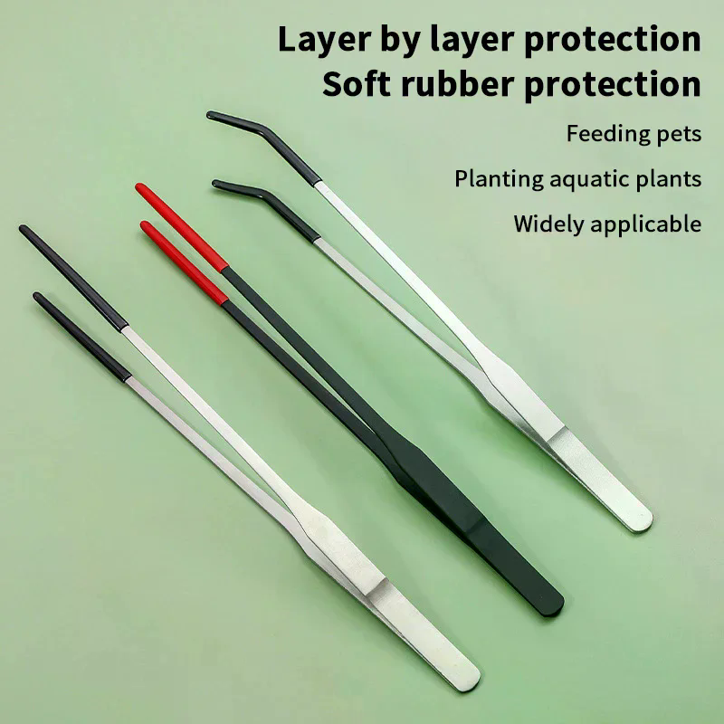 Straight and Curved Aquarium T - Feeding Tong Stainless avis et prix