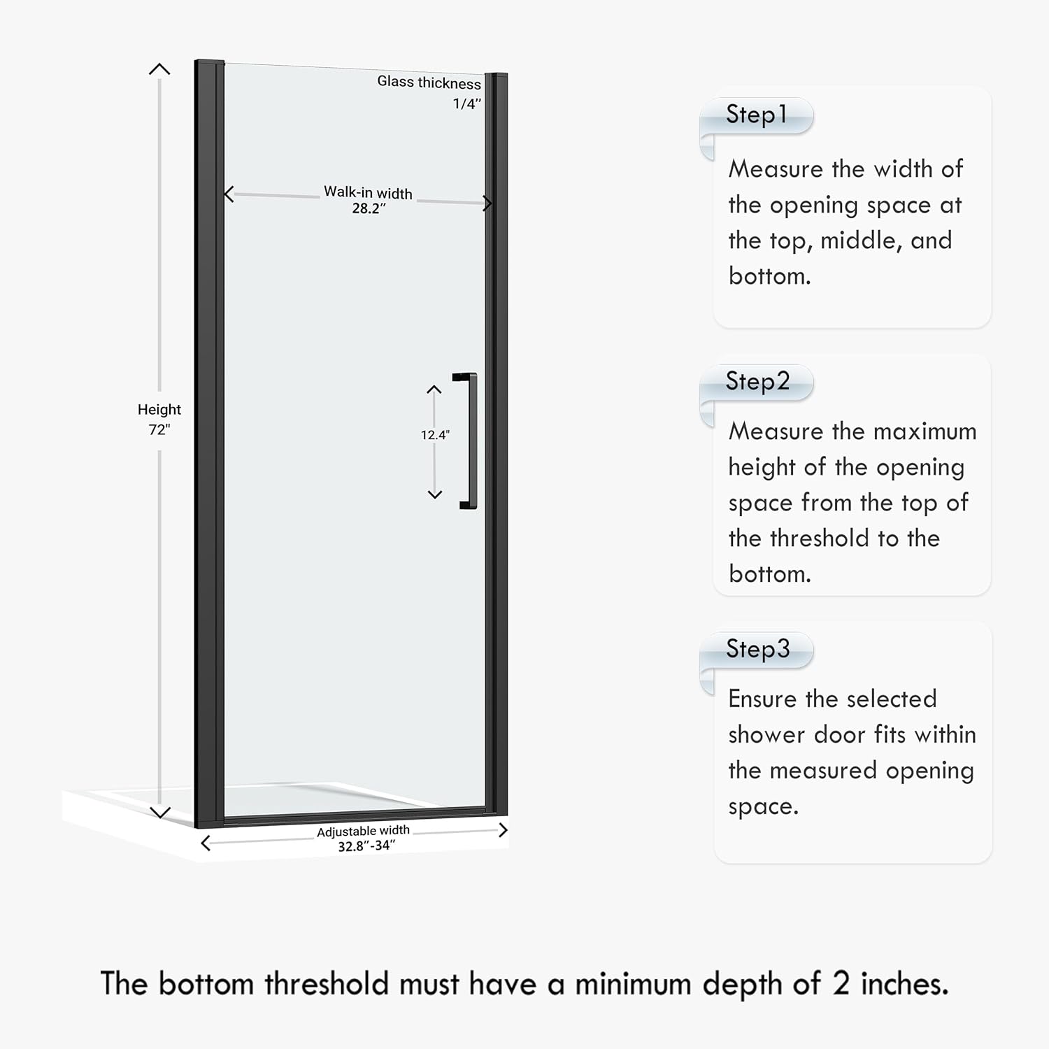 Frameless Pivot Shower Door 32 - Glass Door Hinge avis et prix
