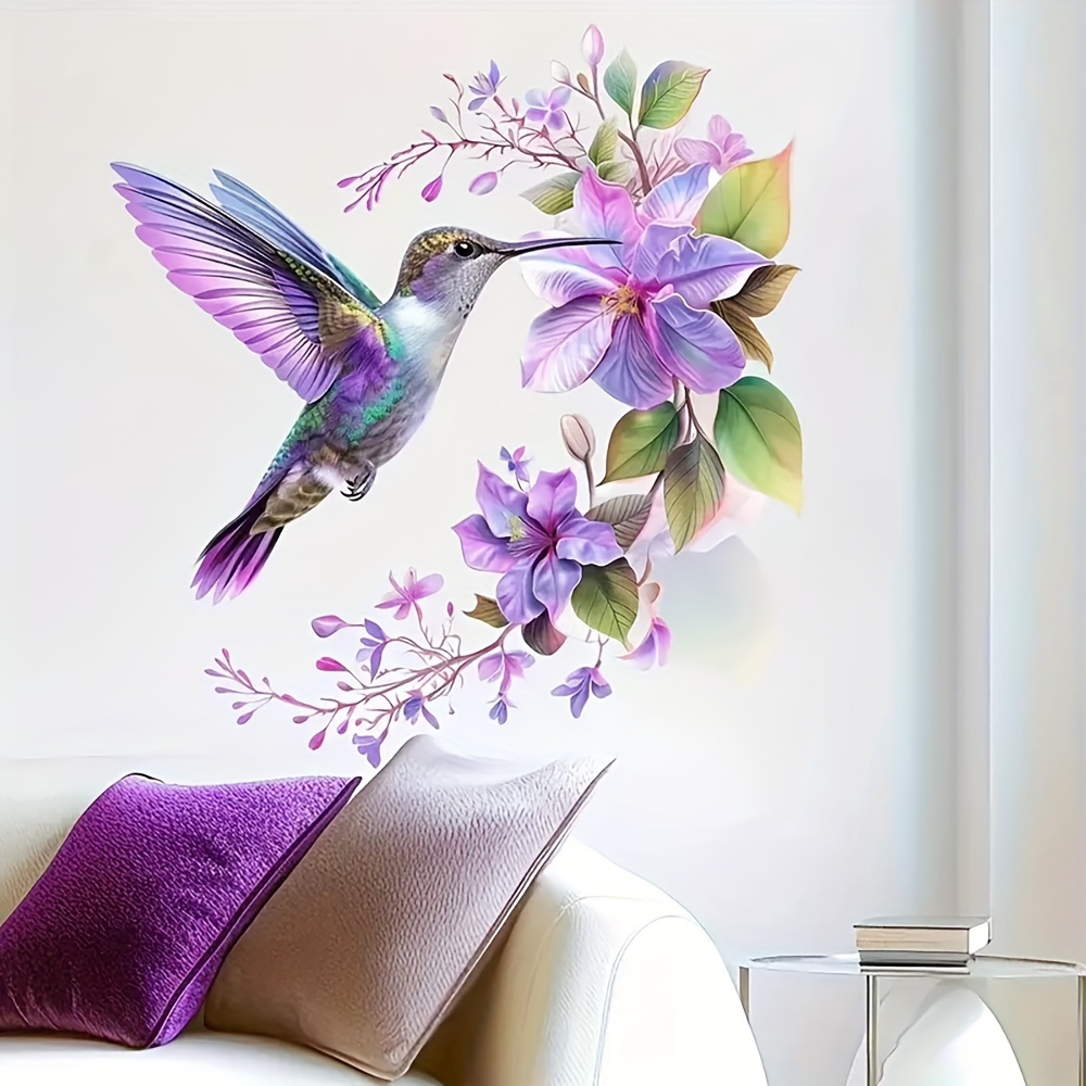 1 Purple Flower and Hummingbir - Pvc Panel Background avis et prix