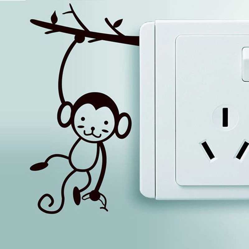 Black Cute Monkey Hanging Tree - Pvc Panel Background avis et prix