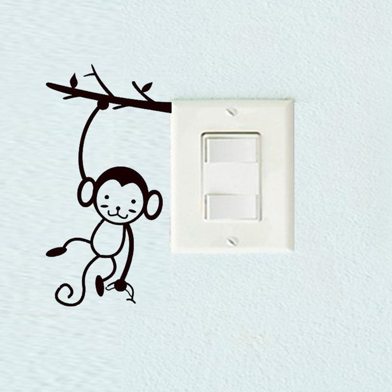 Black Cute Monkey Hanging Tree - Pvc Panel Background avis et prix