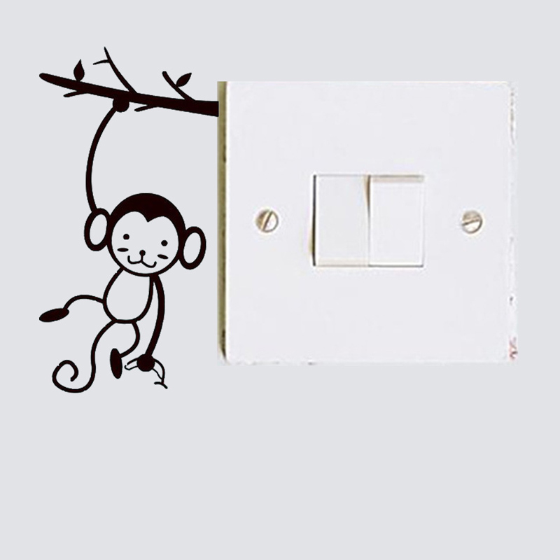 Black Cute Monkey Hanging Tree - Pvc Panel Background avis et prix