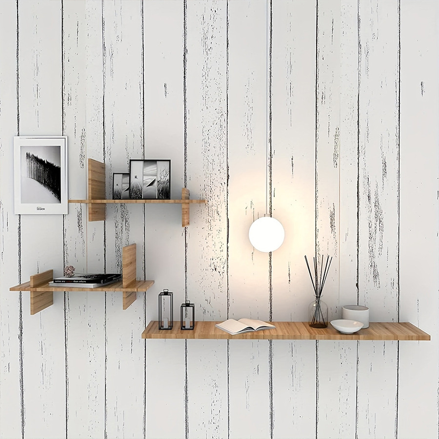 Retro Style White Wood Grain M - Pvc Panel Background avis et prix