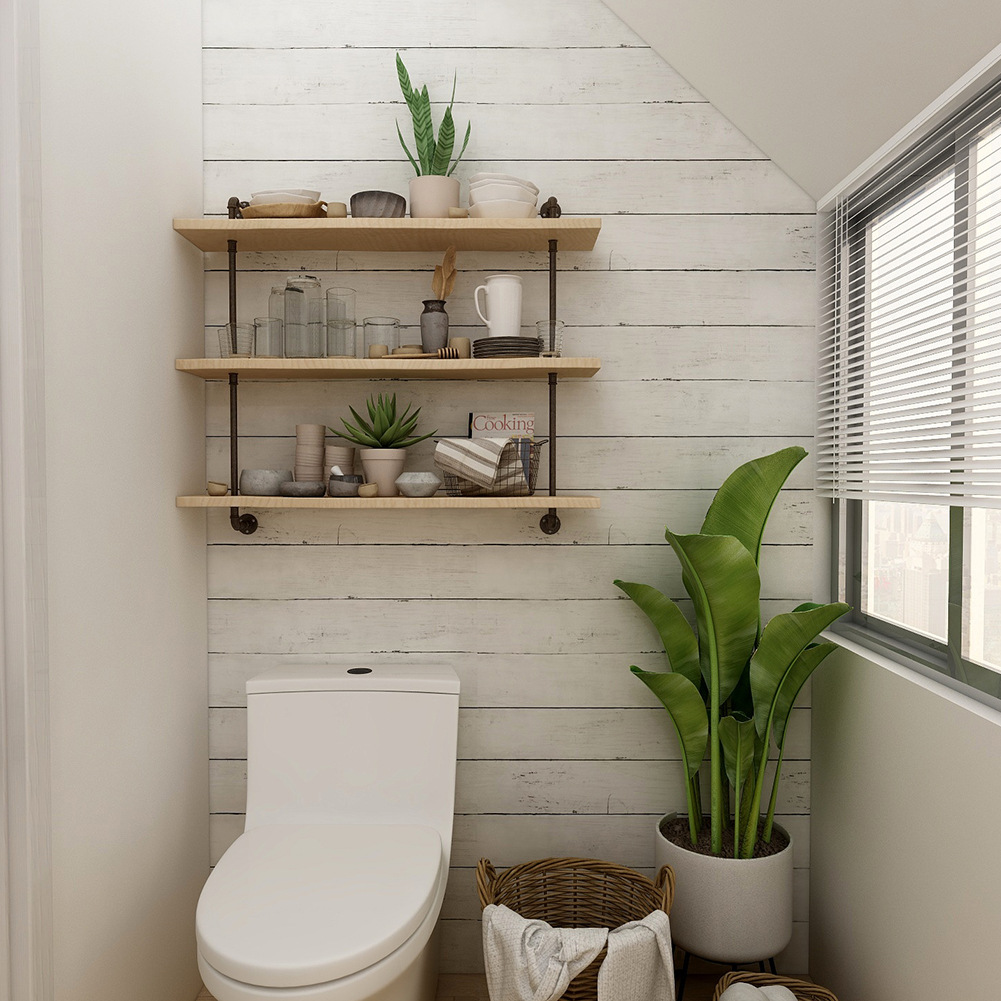 Retro Style White Wood Grain M - Pvc Panel Background avis et prix