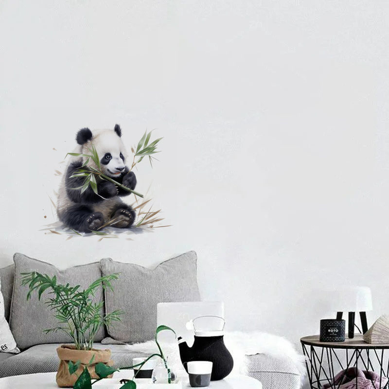 C76# Watercolor panda wall sti - Pvc Panel Background avis et prix