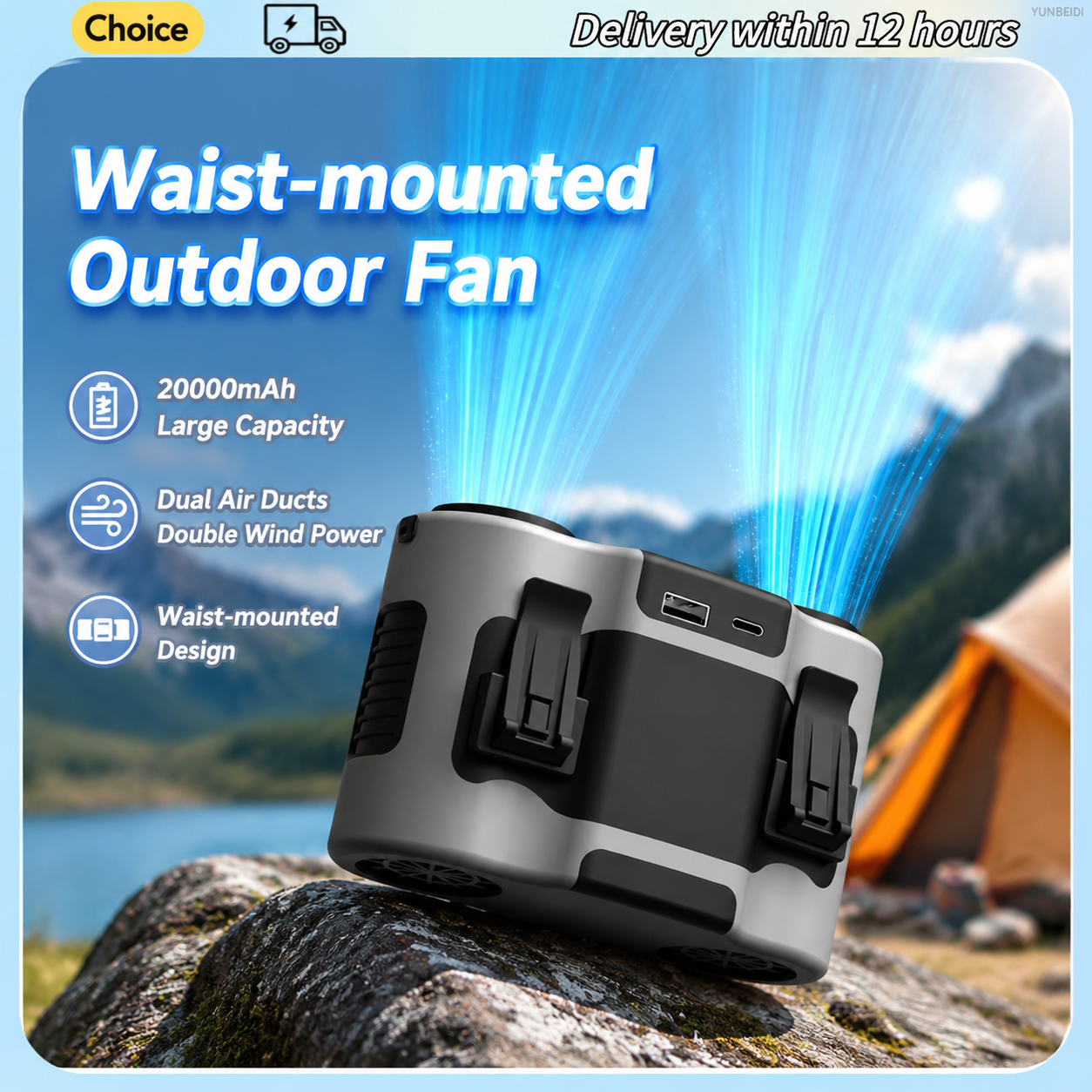 Portable Waist Clip Fan Mini U - Timer Dual Outlet avis et prix