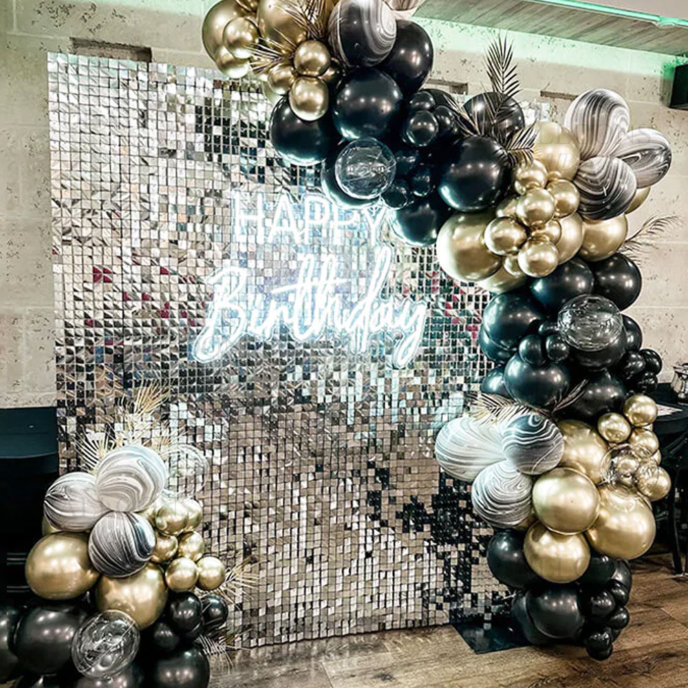 Silver Sequin Wall Backdrop Pa - Pvc Panel Background avis et prix