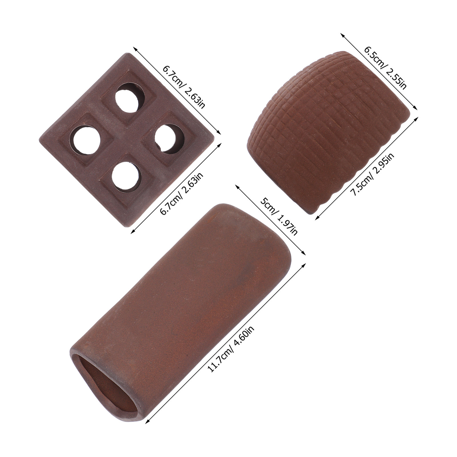 3Pcs Aquarium Decorative Rocke - Hide Cave Ceramic avis et prix