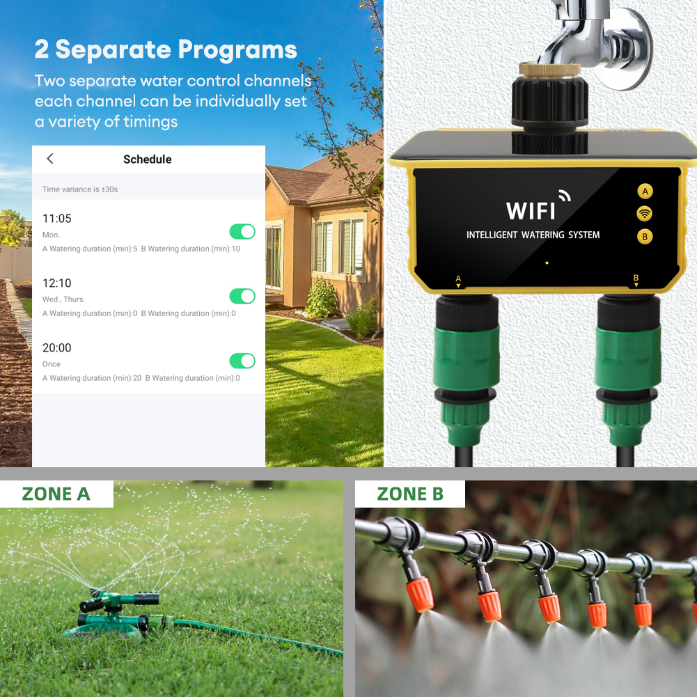 WiFi Solar Timer Dual Water Va - Timer Dual Outlet avis et prix
